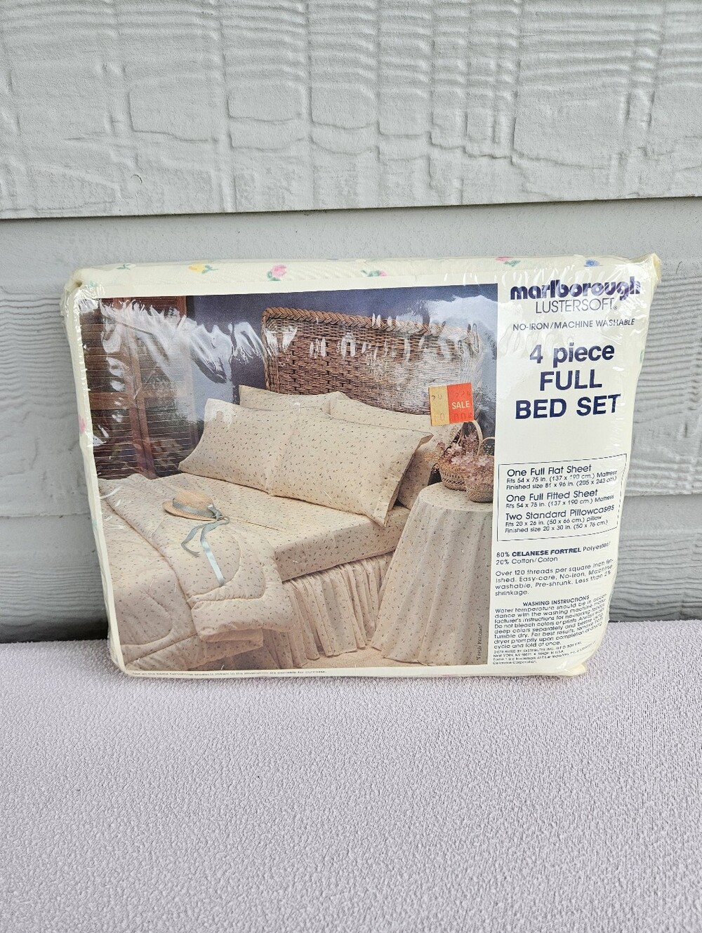 Marlborough Lustersoft 4 Piece FULL Bed Set Floral Cottagecore Grannycore